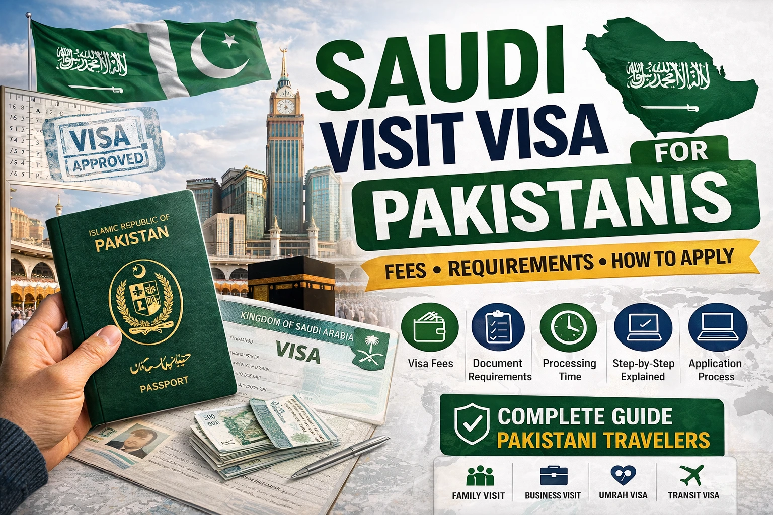 Saudi Visit Visa for Pakistanis: Fees & Steps