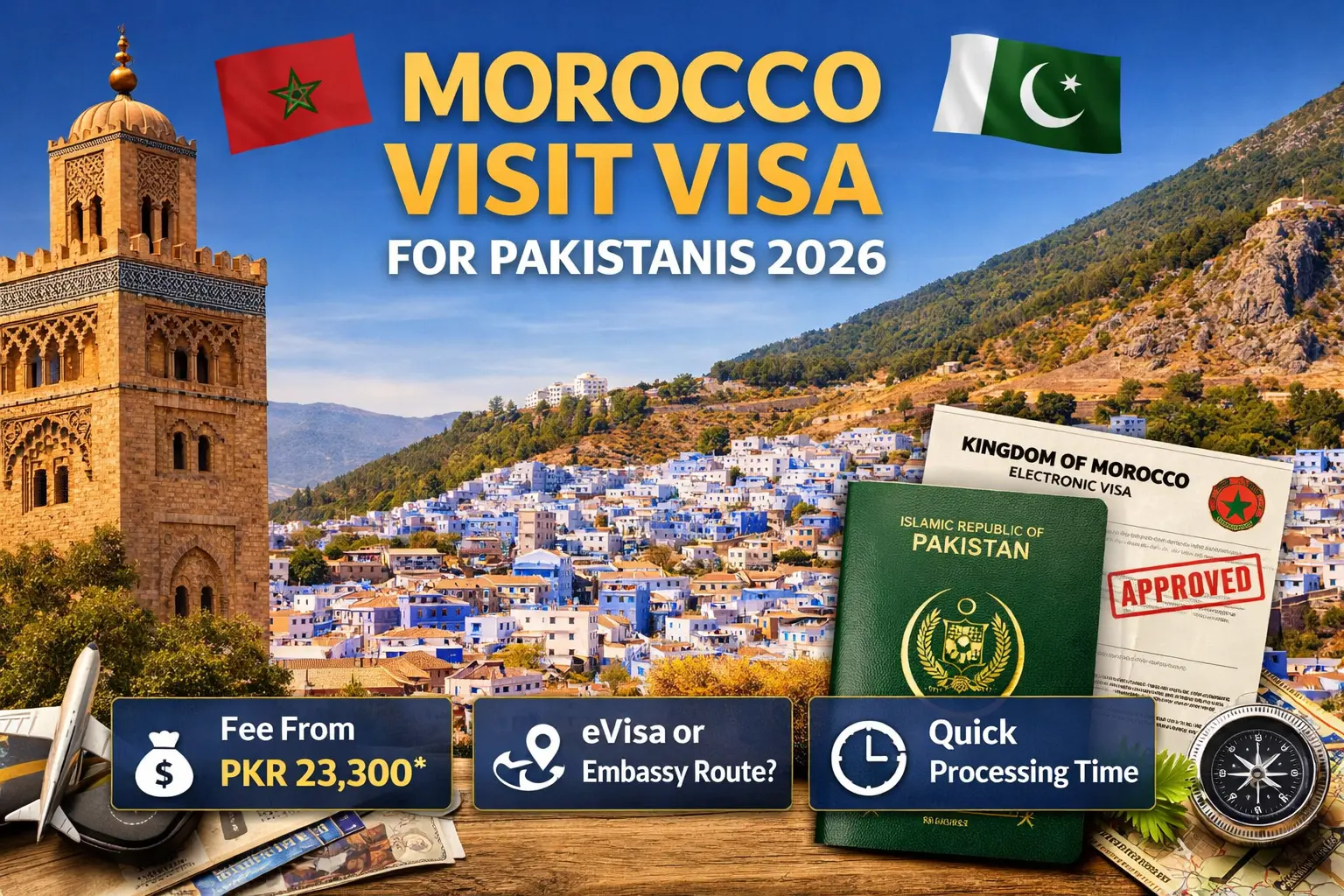 Morocco Visit Visa for Pakistanis 2026: Fee, eVisa Check & Requirements