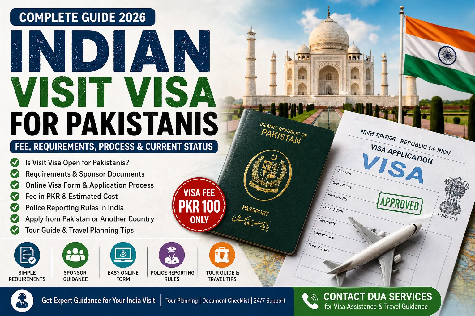 Indian Visit Visa for Pakistanis 2026-27 Fee, Requirements & Status