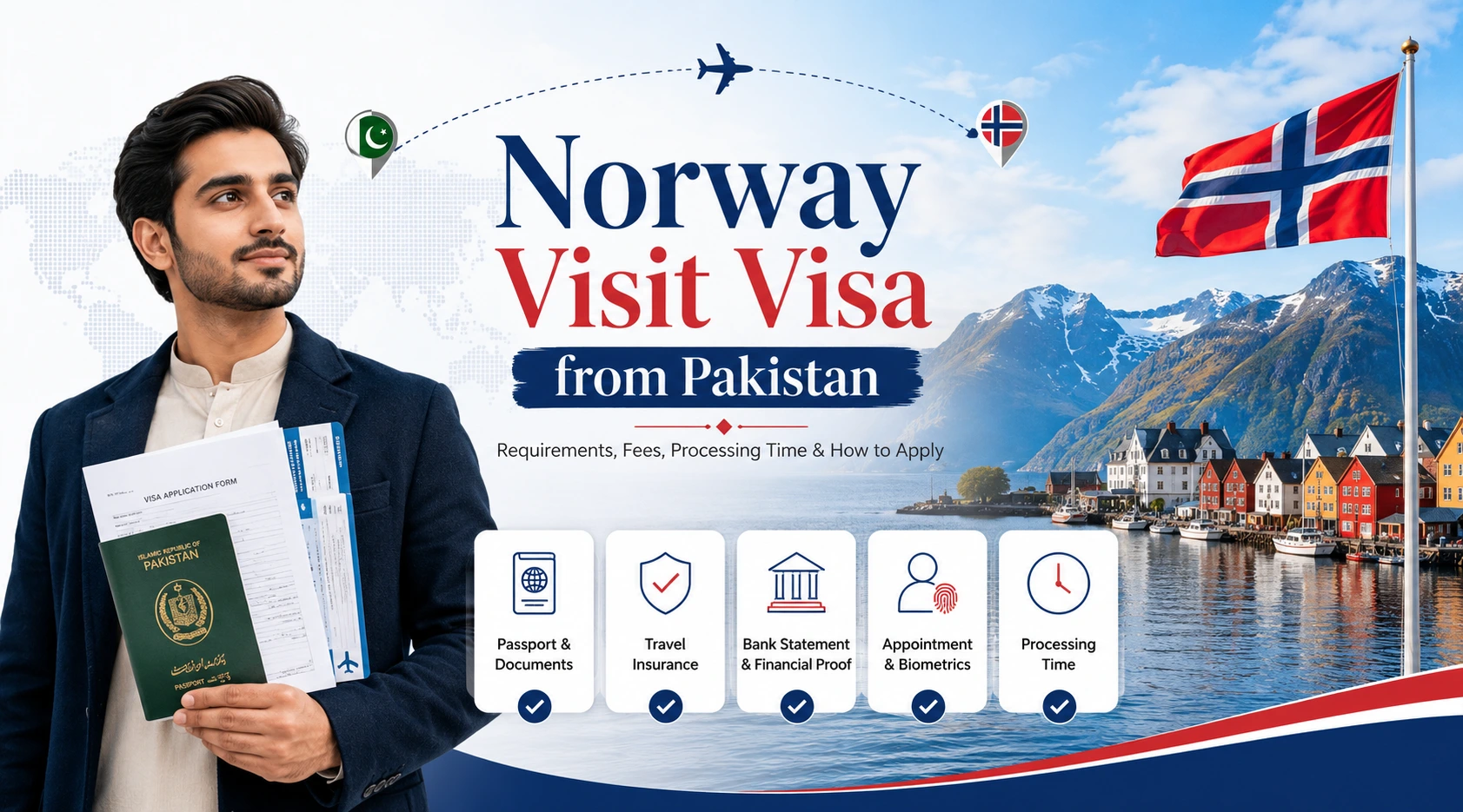 Norway Visit Visa from Pakistan Complete 2026 Guide to Requirements, Fees, Documents, Processing Time & How to Apply